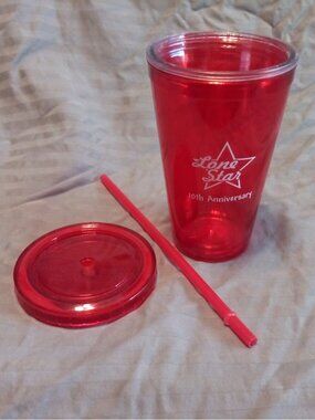 Collectible Souvenir Tumbler embossed with "Lone Star 10th Anniversary"